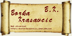 Borka Krasavčić vizit kartica